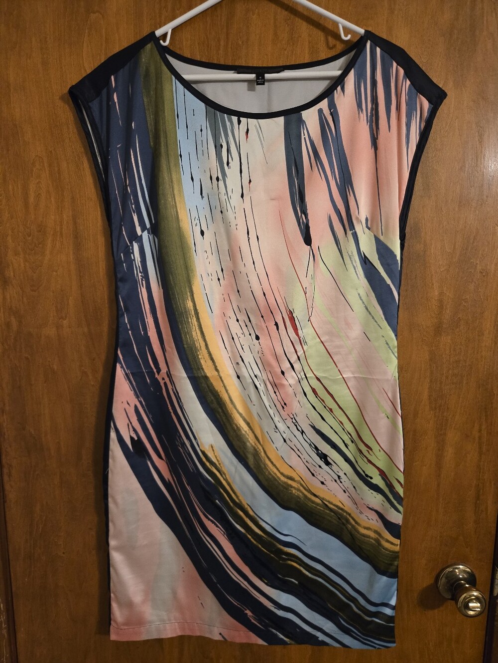 Forenza Watercolor & Navy Dress